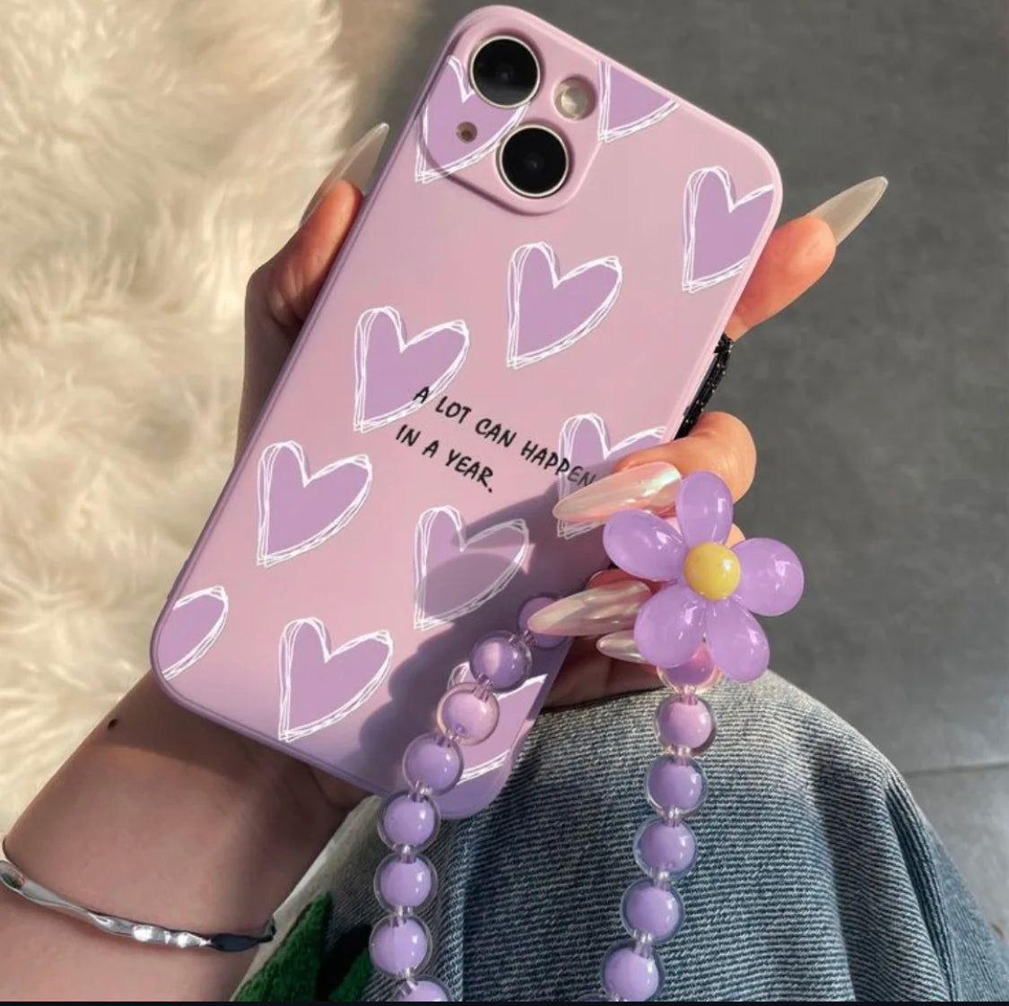 Purple Flower Chain Case