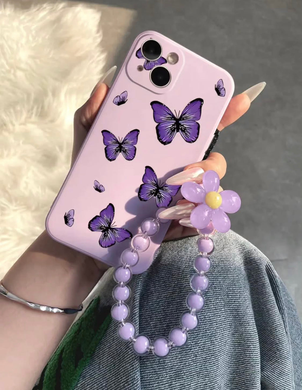Purple Flower Chain Case
