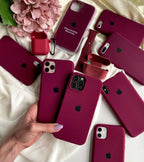 Plum Wine 🍷 (Dark Maroon) Silicon Case With Soft Padding
