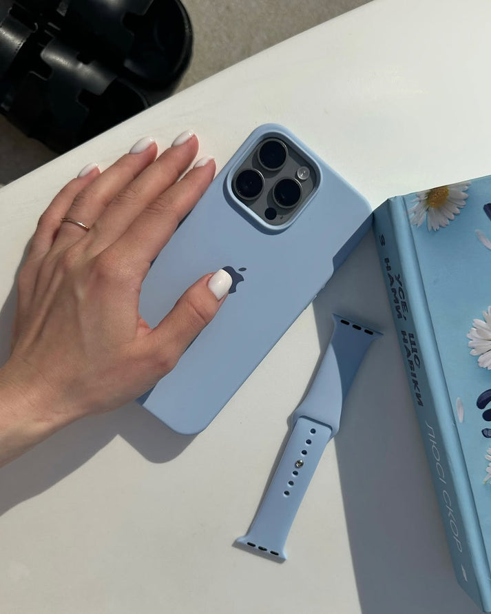 Siera Blue (Light Blue) Silicon Case With Soft Padding