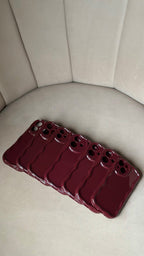 Burgundy 🍷Cherry Wavy Wine Case (FLAT 50% OFF)