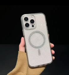 Transparent Magsafe Shimmery Glittery Case For IPhone