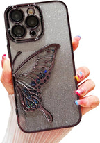 Premium Quality Butterfly Glitter Case For IPhone Including 16 Series