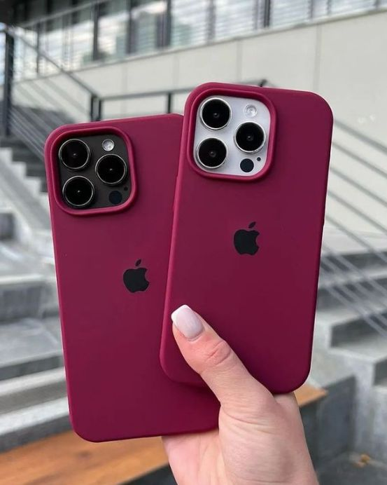 Plum Wine 🍷 (Dark Maroon) Silicon Case With Soft Padding
