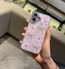 Premium Bow Crystal Diamond iPhone Case with charm