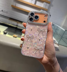 Premium Bow Crystal Diamond iPhone Case with charm