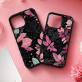 2D customise Glossy Pink Flowers Case