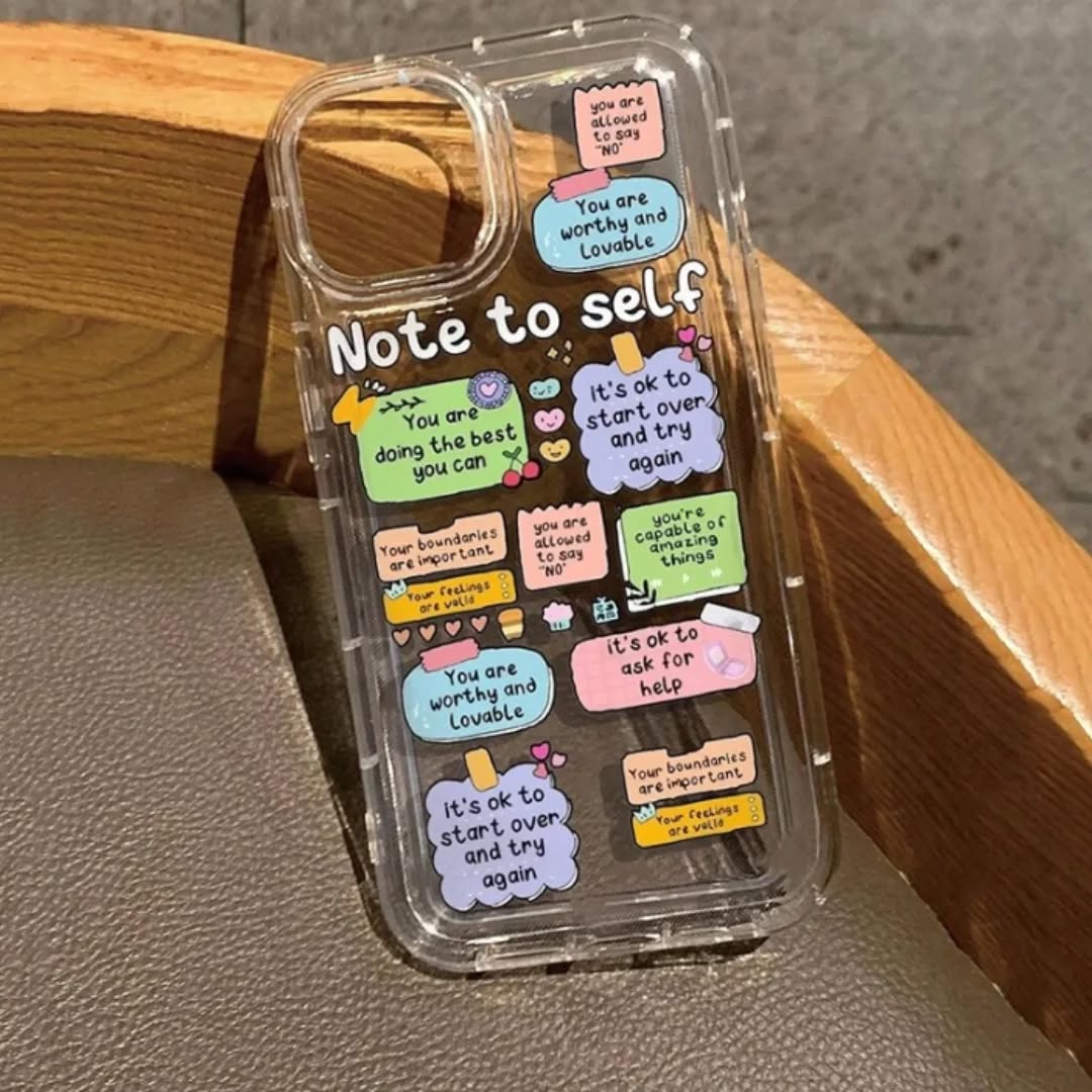Note to Self Semi Transparent Case