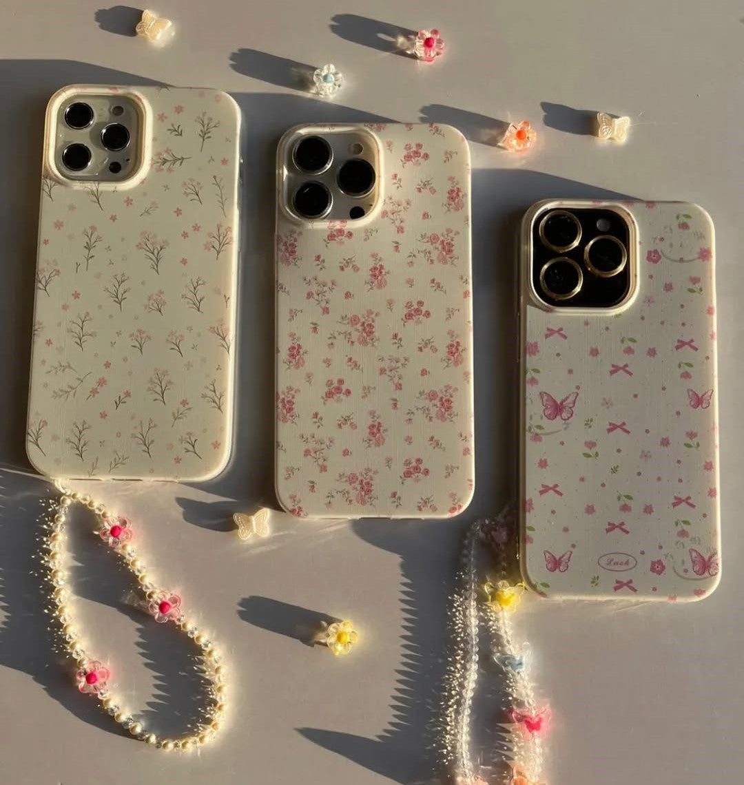 Printed Flowers Charm Case
