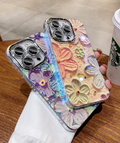 Blooms Floral iPhone Case w/ Crystal Lens Protector