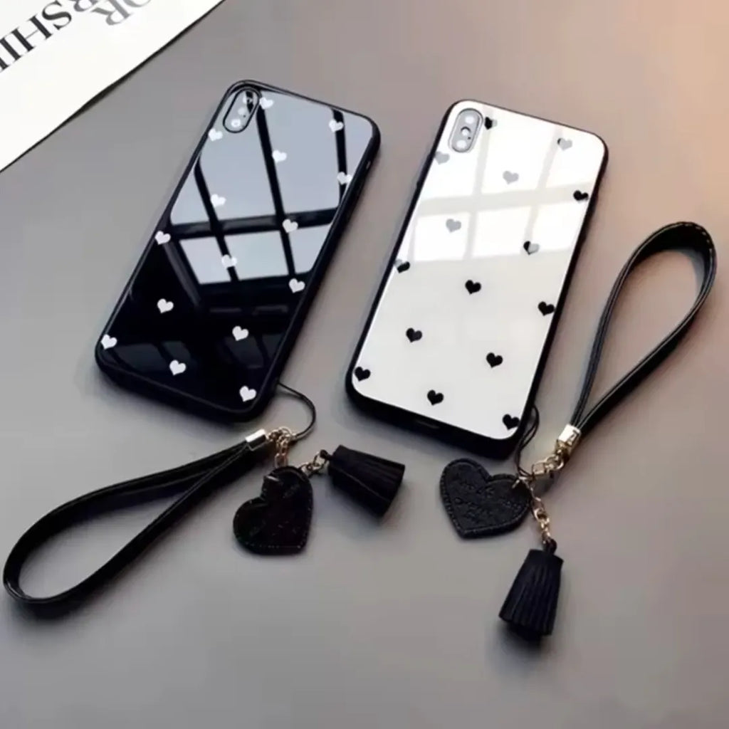 Black & White Heart Chain Case