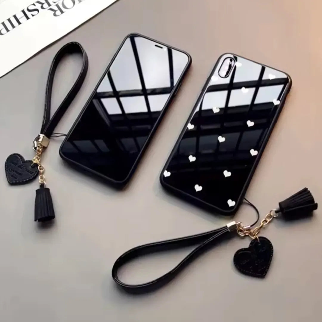 Black & White Heart Chain Case