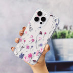 Stylish Pink & Purple Floral Pattern Customise PNG Case