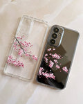 Transparent Pink Flower Case
