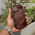 Burgundy 🍷Cherry Wavy Wine Case (FLAT 50% OFF)