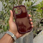 Burgundy 🍷Cherry Wavy Wine Case (FLAT 50% OFF)
