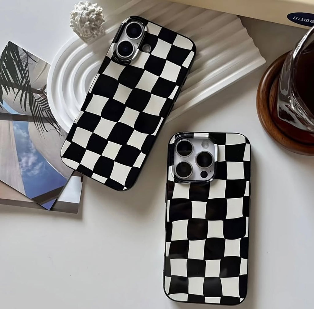 Black White Box 2D Glossy Phone Case