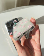 Pink Bow Crystal Shimmer Case ✨(FLAT 50% OFF)