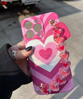 Pink Heart Chain Case