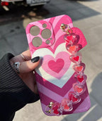 Pink Heart Chain Case