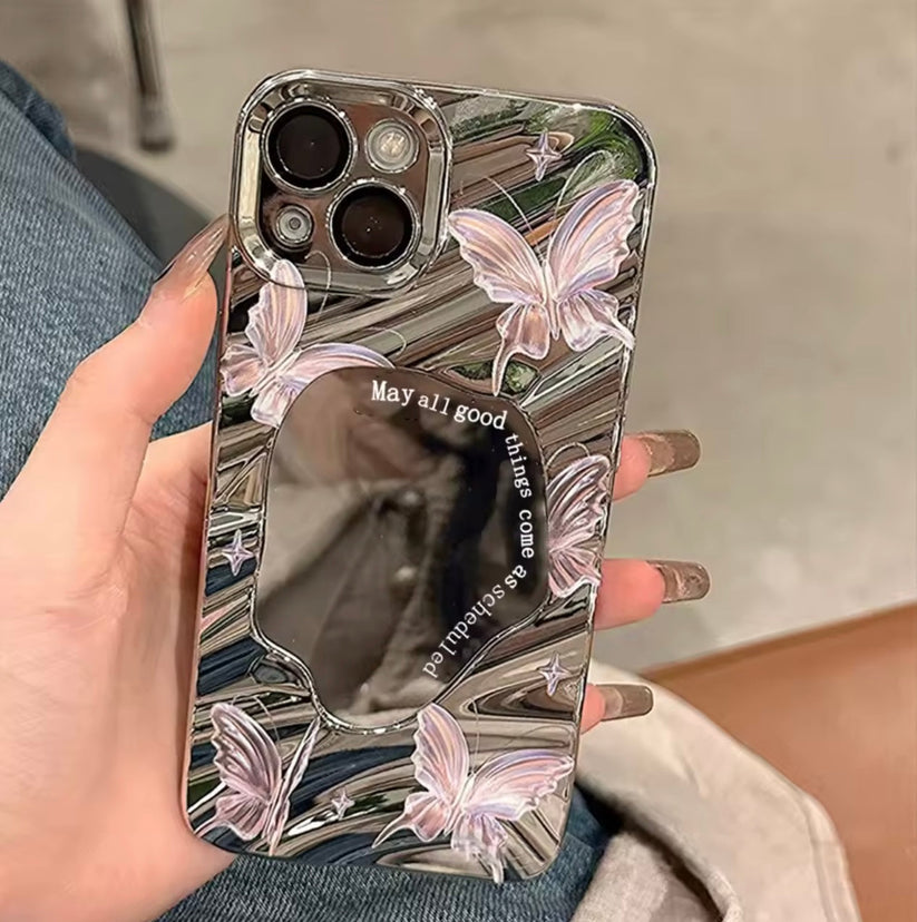 Butterfly Mirror Premium Case for iPhone