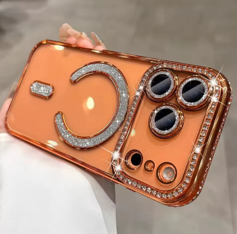 New Diamond Magsafe Glame Case With Lens Protection