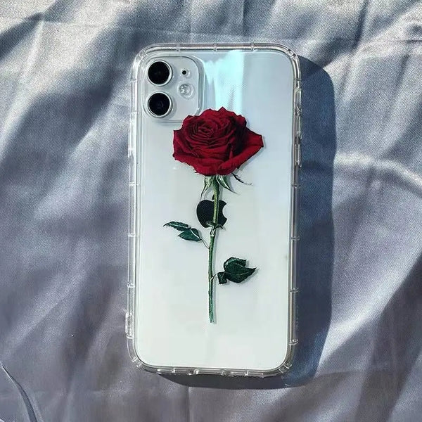 Red Rose Customise PNG Case