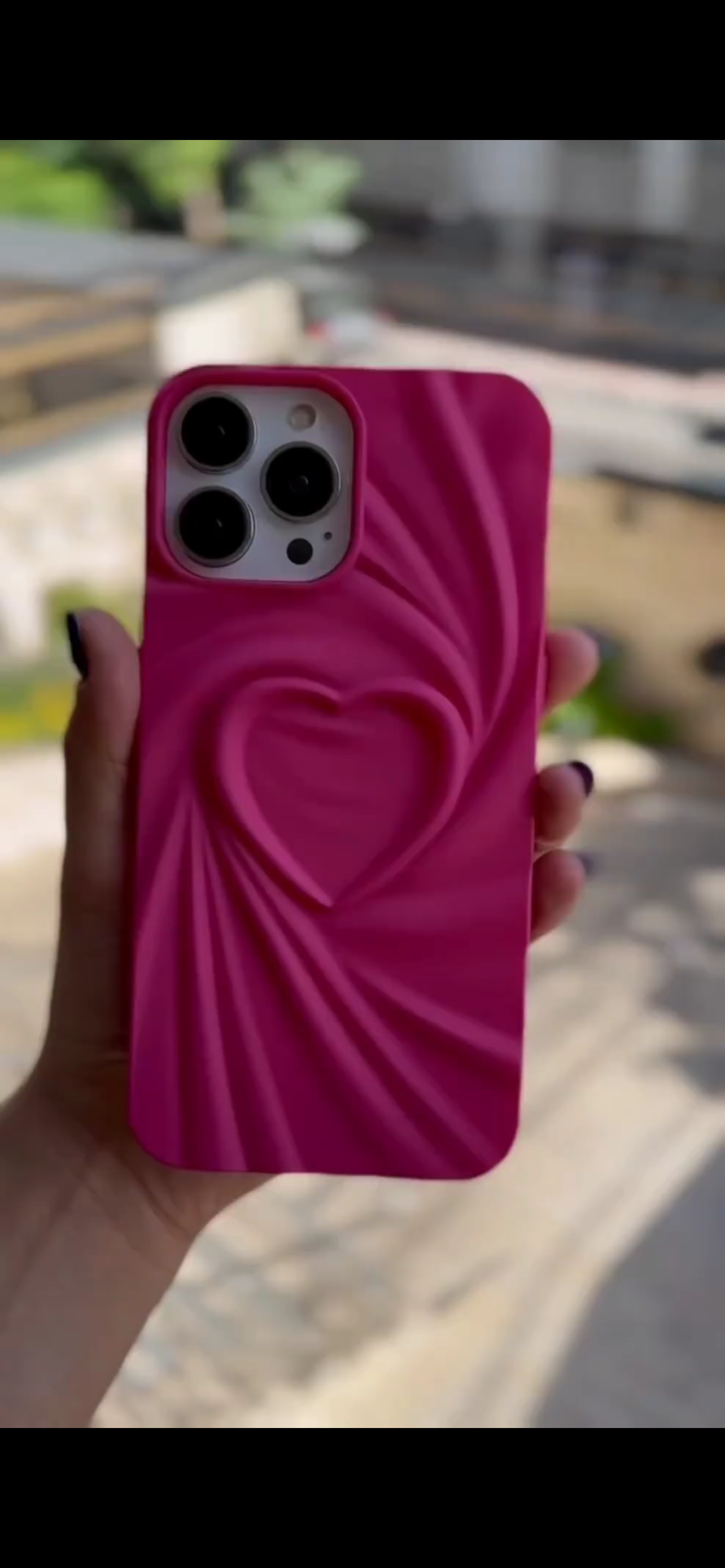 3D Heart Wave Phone Case