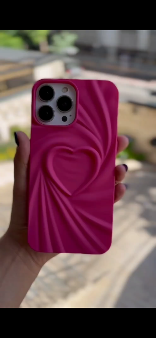 3D Heart Wave Phone Case