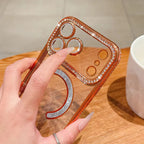 New Diamond Magsafe Glame Case With Lens Protection