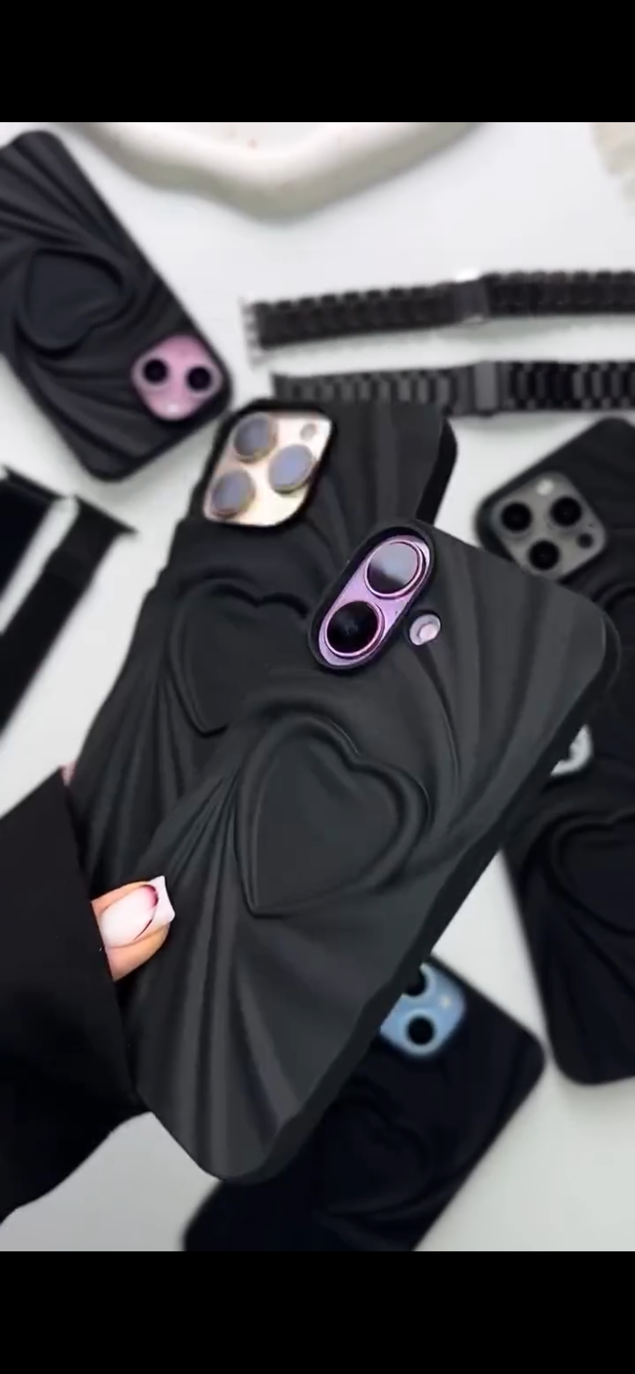 3D Heart Wave Phone Case
