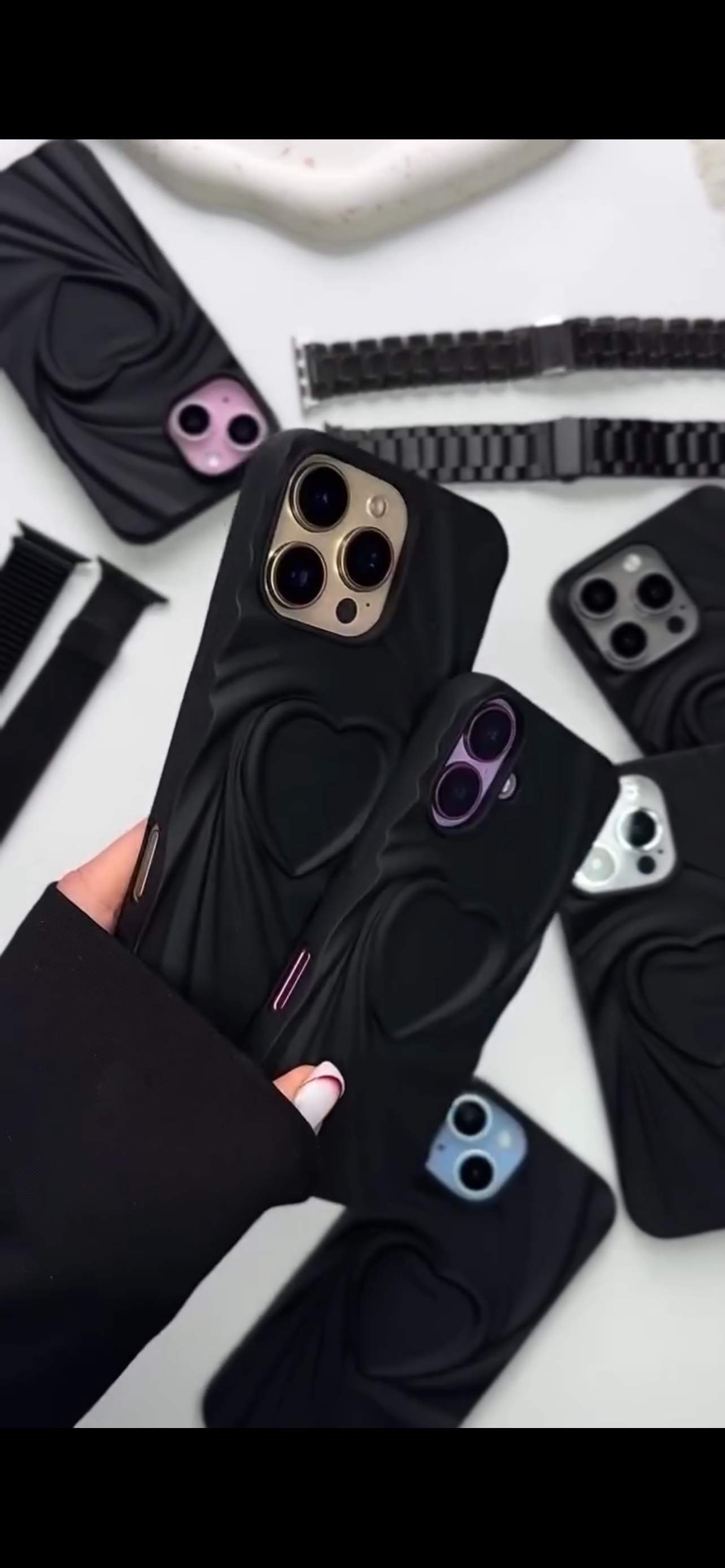 3D Heart Wave Phone Case