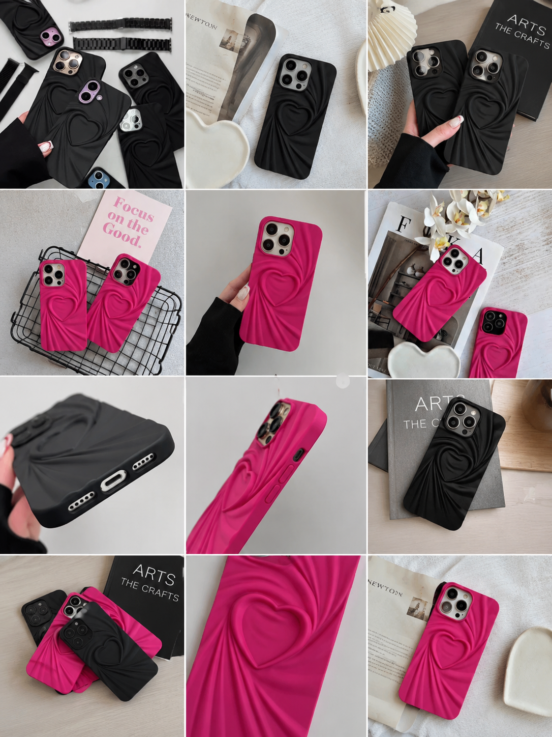 3D Heart Wave Phone Case