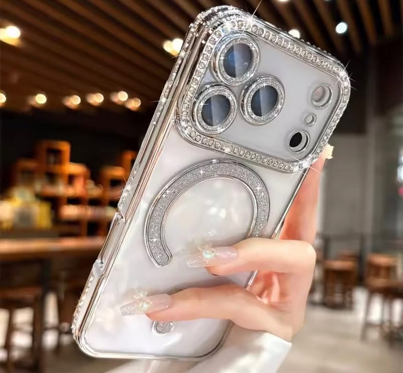 New Diamond Magsafe Glame Case With Lens Protection