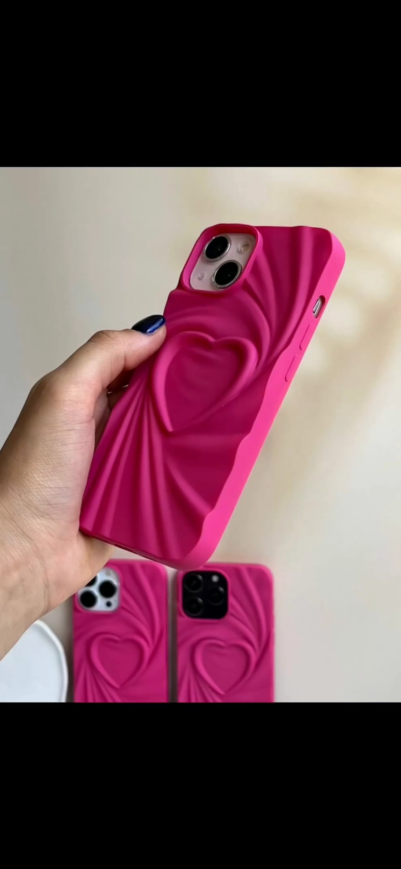 3D Heart Wave Phone Case